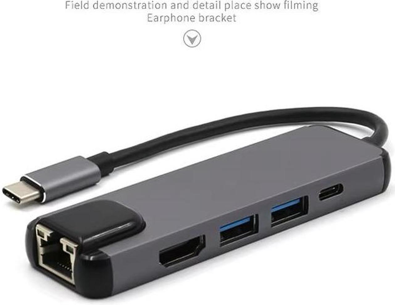 Alt view image 4 of 7 - USB Stick USB C-Dual HDMI 4K Docking Station USB 3.0 PD 100W Type C