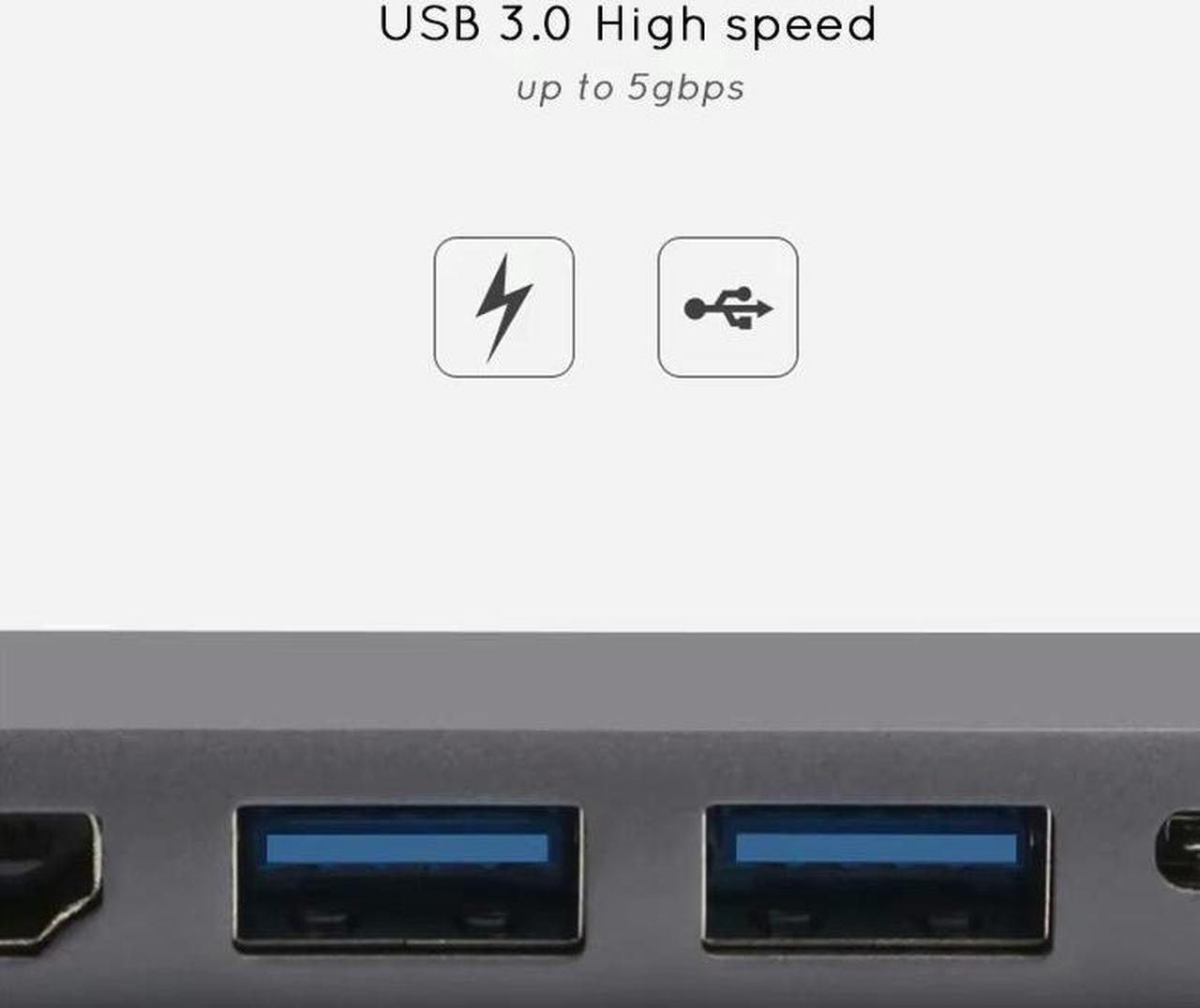 Alt view image 2 of 7 - USB Stick USB C-Dual HDMI 4K Docking Station USB 3.0 PD 100W Type C