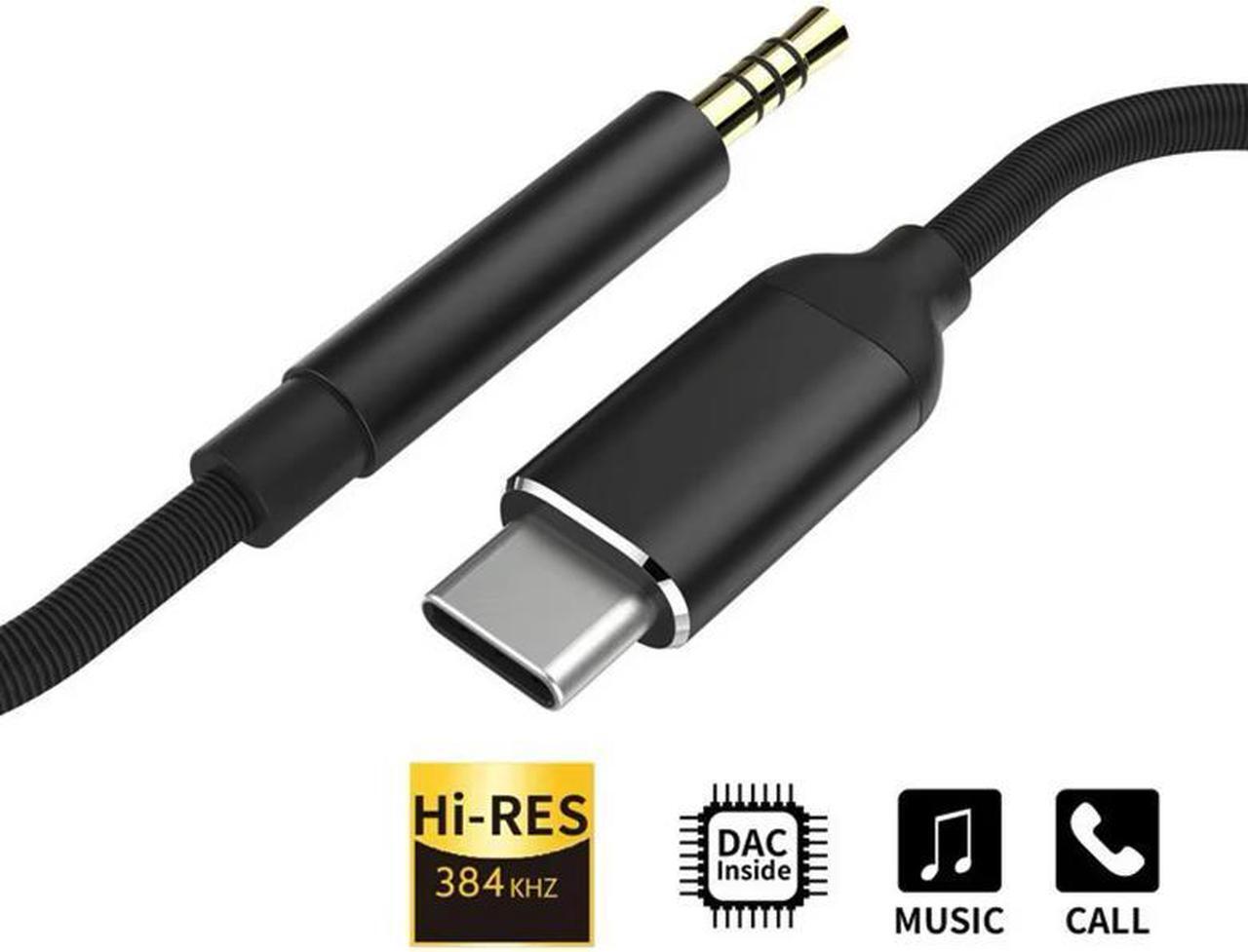 Alt view image 2 of 5 - USB Stick Color Black Color Type C To 3.5mm Aux Audio Cable Headset Speaker Headphone Jack Adapter Car Aux for USB-C devices compatible with USB-C to 3.5mm devices. Length 1m/3ft