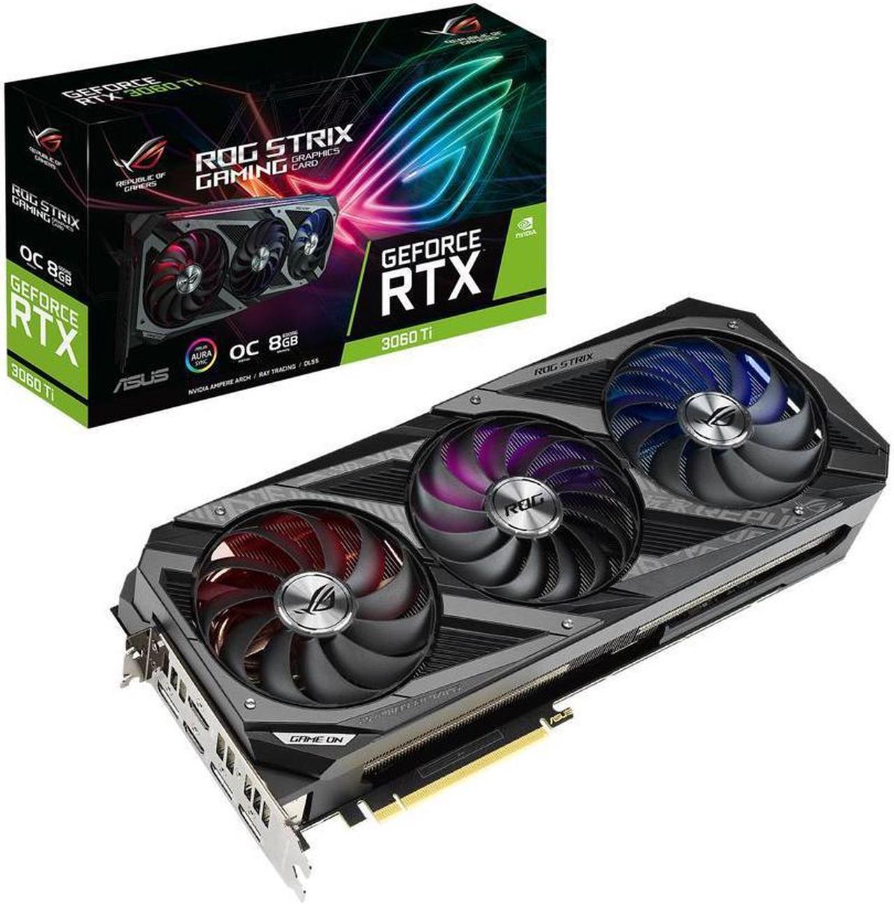 Main image of ASUS ROG STRIX GeForce RTX 3060 Ti 8GB GDDR6 PCI Express 4.0 Video Card ROG-STRIX-RTX3060TI-O8G-GAMING