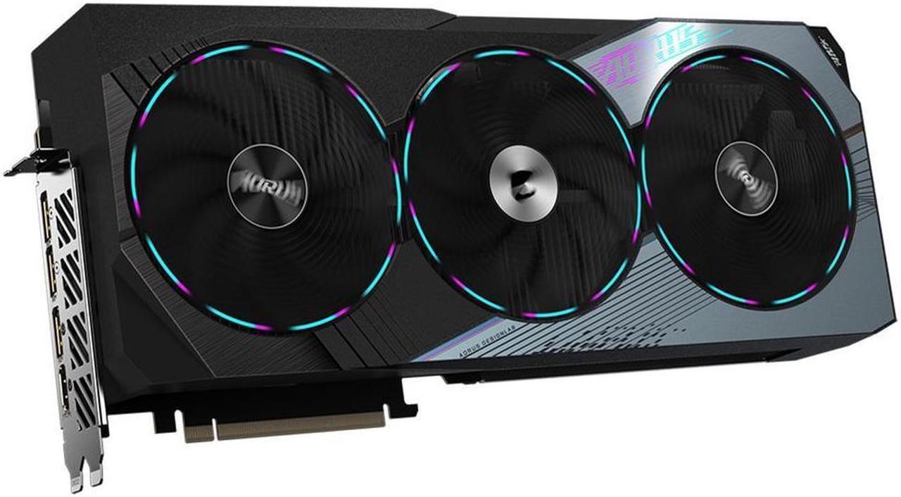 Alt view image 6 of 7 - GIGABYTE AORUS GeForce RTX 4070 Ti MASTER 12G Graphics Card, 3x WINDFORCE Fans, 12GB 192-bit GDDR6X, GV-N407TAORUS M-12GD Video Card