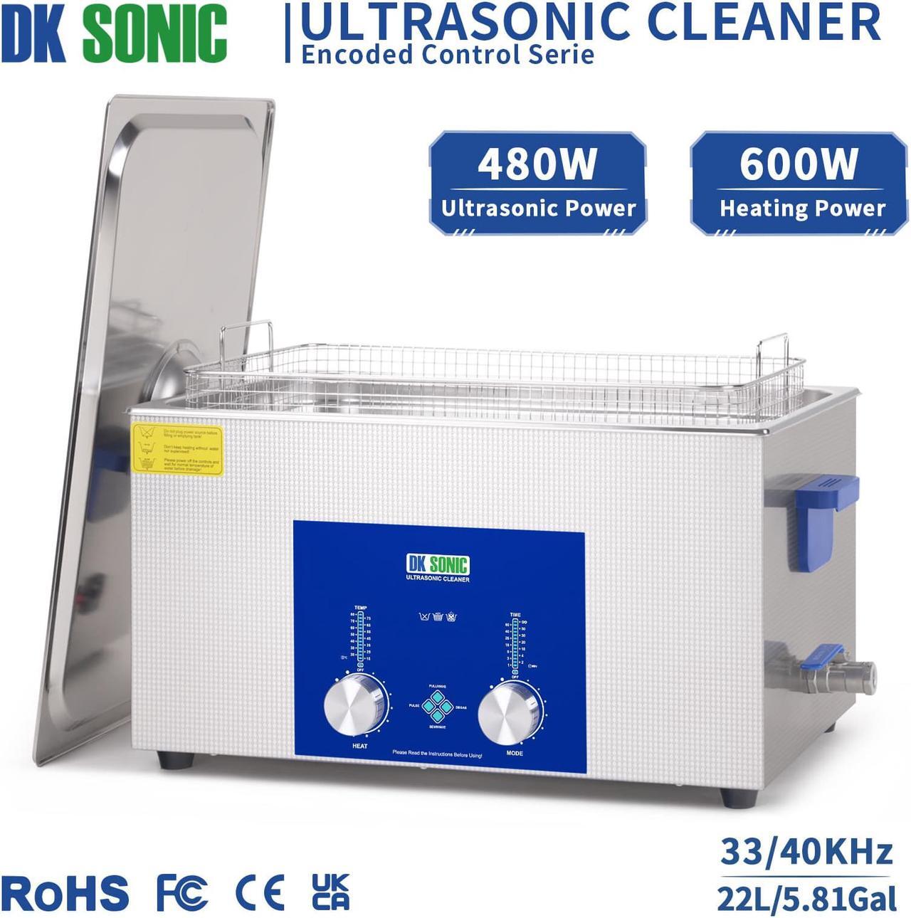 Alt view image 2 of 7 - DK SONIC Ultrasonic Cleaner - Ultrasonic Carburetor Cleaner,Sonic Cleaner,Ultrasound Gun,Lab Tool,Carburetor,Engine Parts Cleaning Machine with Encoded Timer and Heater(5.81Gal-22L)