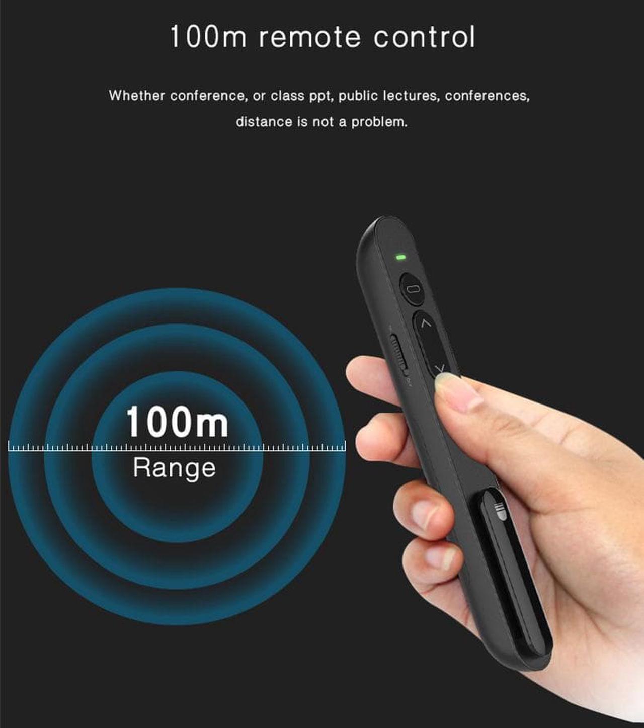 Alt view image 4 of 7 - Presentation Pointer Pen, 2.4 GHz Wireless, 100m Effective Distance, USB PowerPoint Red Light Pointer Presenter Presentation Remote Control Pointer Clicker Pen