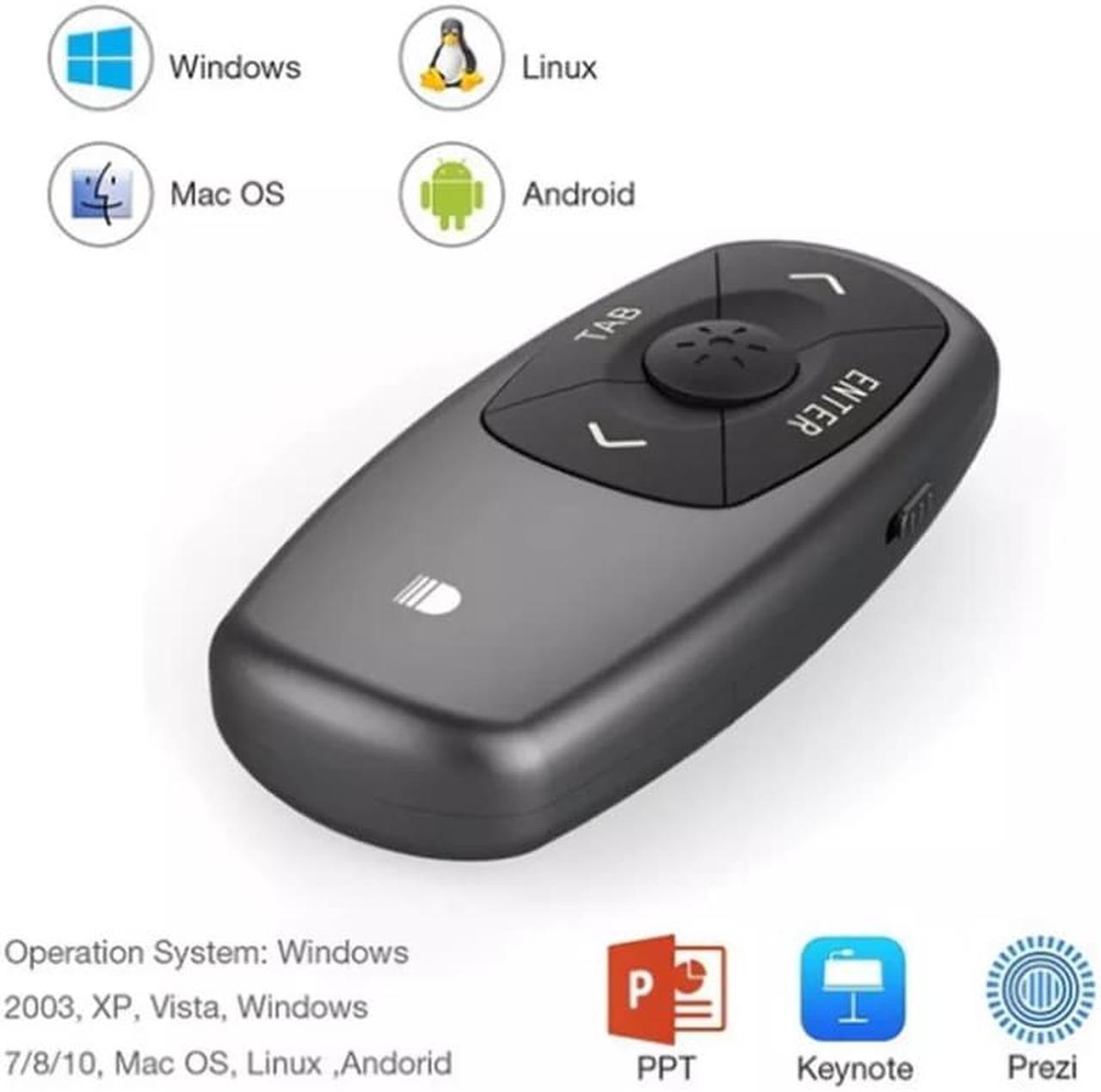 Alt view image 3 of 7 - Portable Mini Black Wireless Presenter Doosl Wireless Laser Presenter Rechargeable Powerpoint Presentation Remote Control Pen