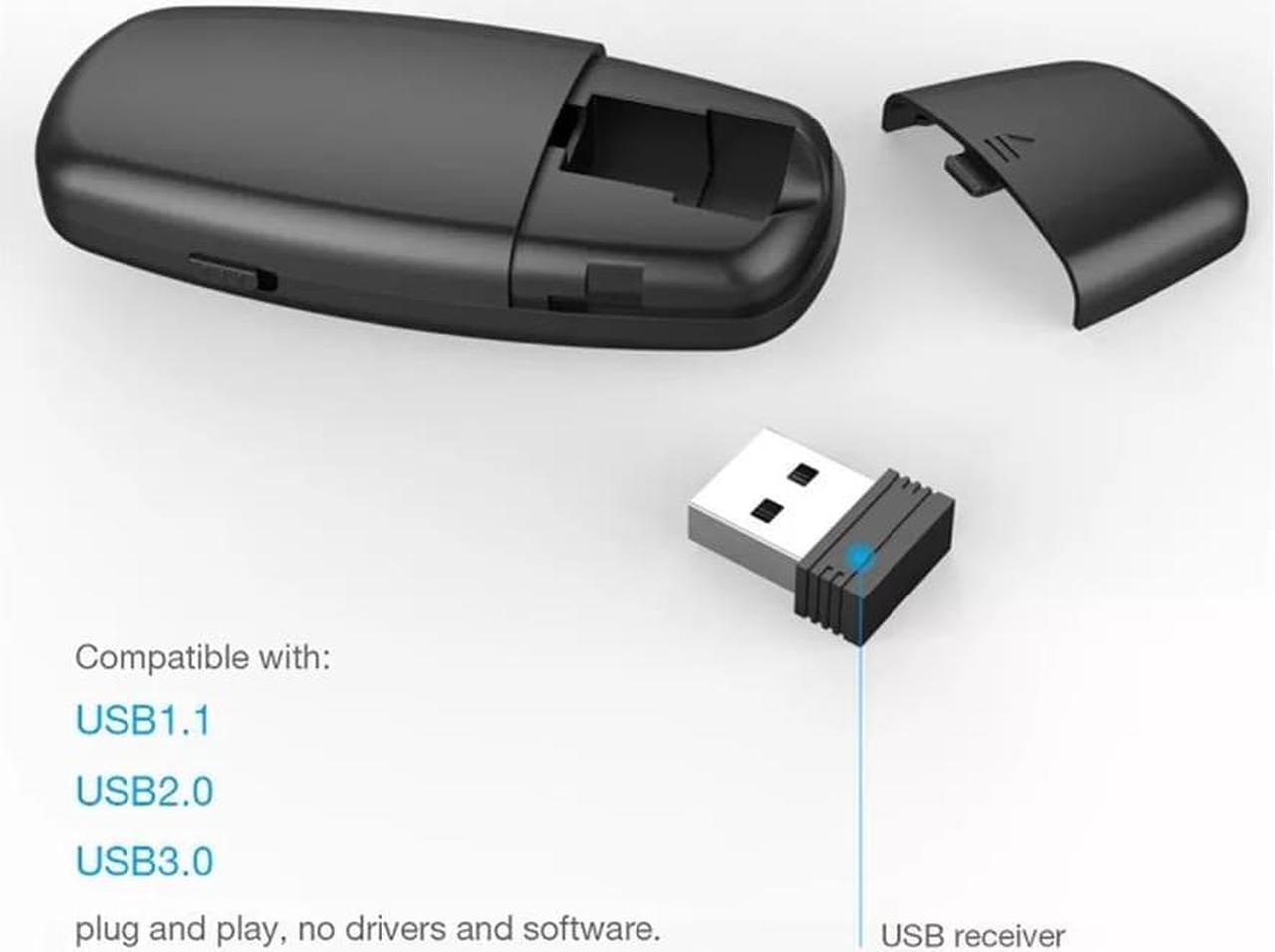 Alt view image 6 of 7 - Portable Mini Black Wireless Presenter Doosl Wireless Laser Presenter Rechargeable Powerpoint Presentation Remote Control Pen