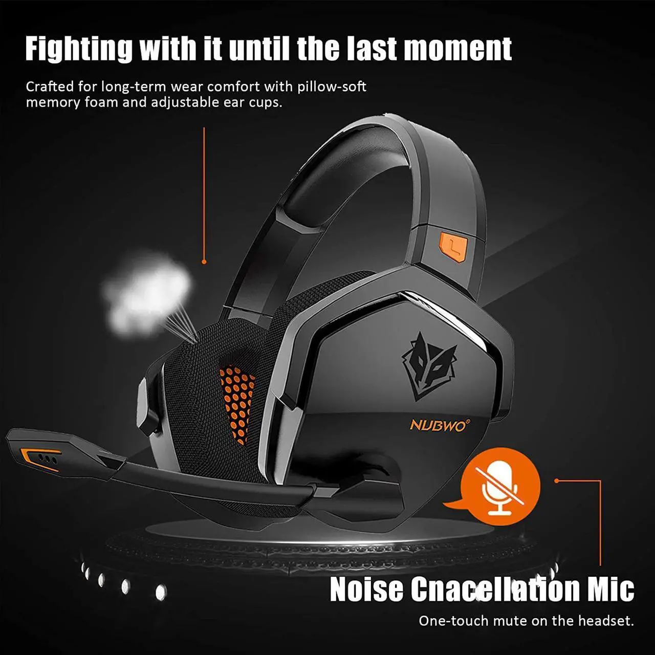 Alt view image 5 of 7 - G06 Wireless Gaming Headset with Microphone for PS5, PS4, PC, Mac, 3-in-1 Gamer Headphones wit Mic, 2.4GHz Wireless for PS Console, Bluetooth Mode for Switch, Wired Mode for Controller