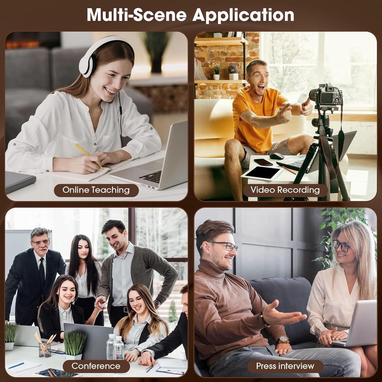 Alt view image 6 of 7 - Dual Wireless Lavalier Microphones for iPhone Android Camera Laptop PC, 4 in 1 Wireless Lapel Mic for Video Recording Vlog, YouTube, TikTok, With Lightning/USB-C/3.5mm/USB Plug