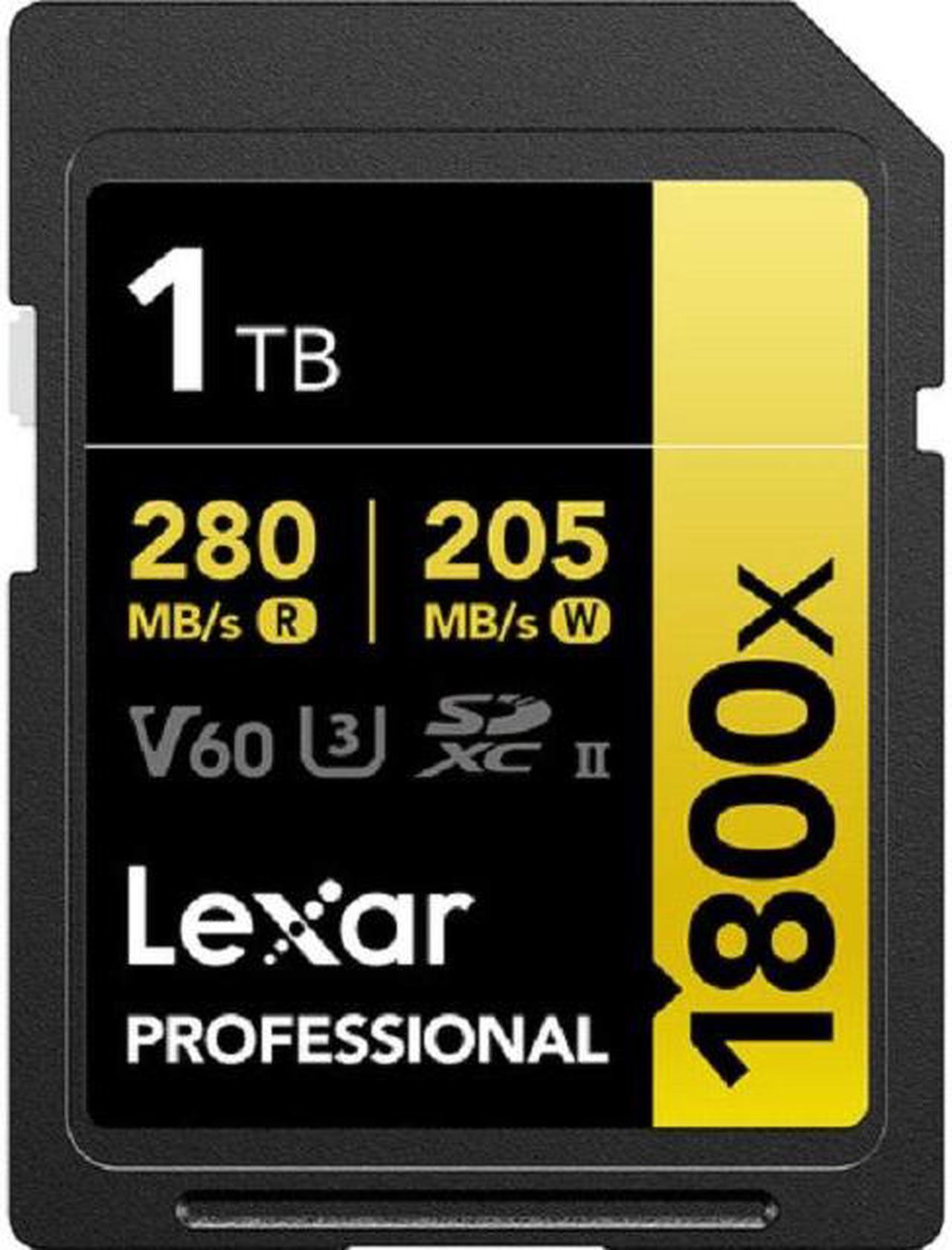 Lexar SDXC Professional 1800x UHS-II Flash Memory Card 1TB