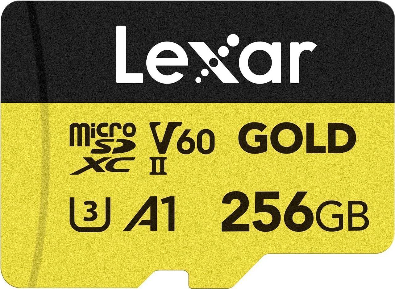 Lexar Micro SD Professional GOLD UHS-II Flash Memory Card 256GB