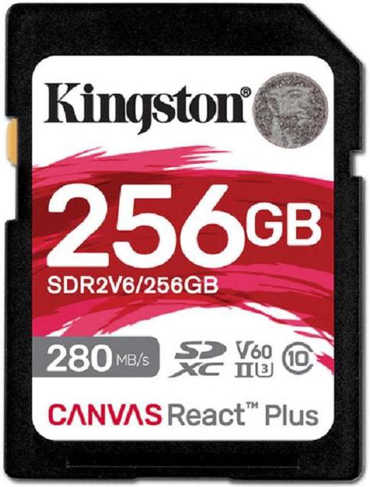 Kingston SDXC Canvas React Plus UHS-II V60 280MB/s SD Memory Card 256GB