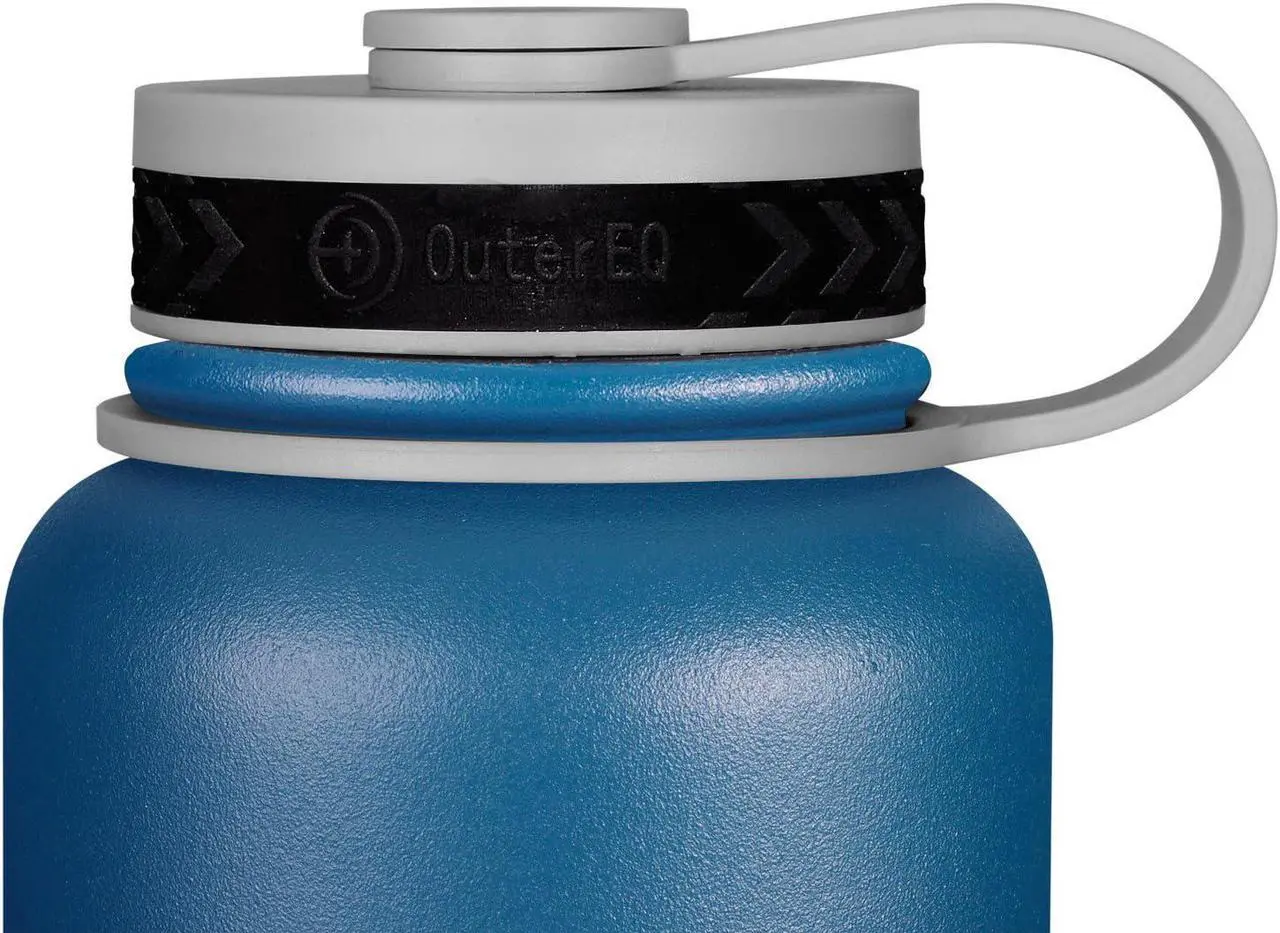Alt view image 4 of 7 - OuterEQ 32 oz Vacuum Insulated Stainless Steel Water Bottle Blue