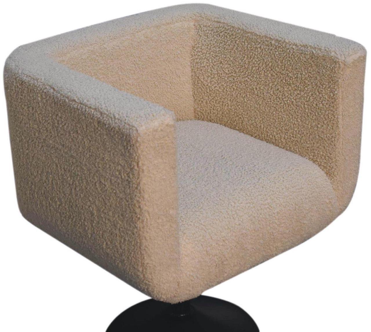 Alt view image 3 of 7 - Artisan Furniture Cream Boucle Swivel Chair