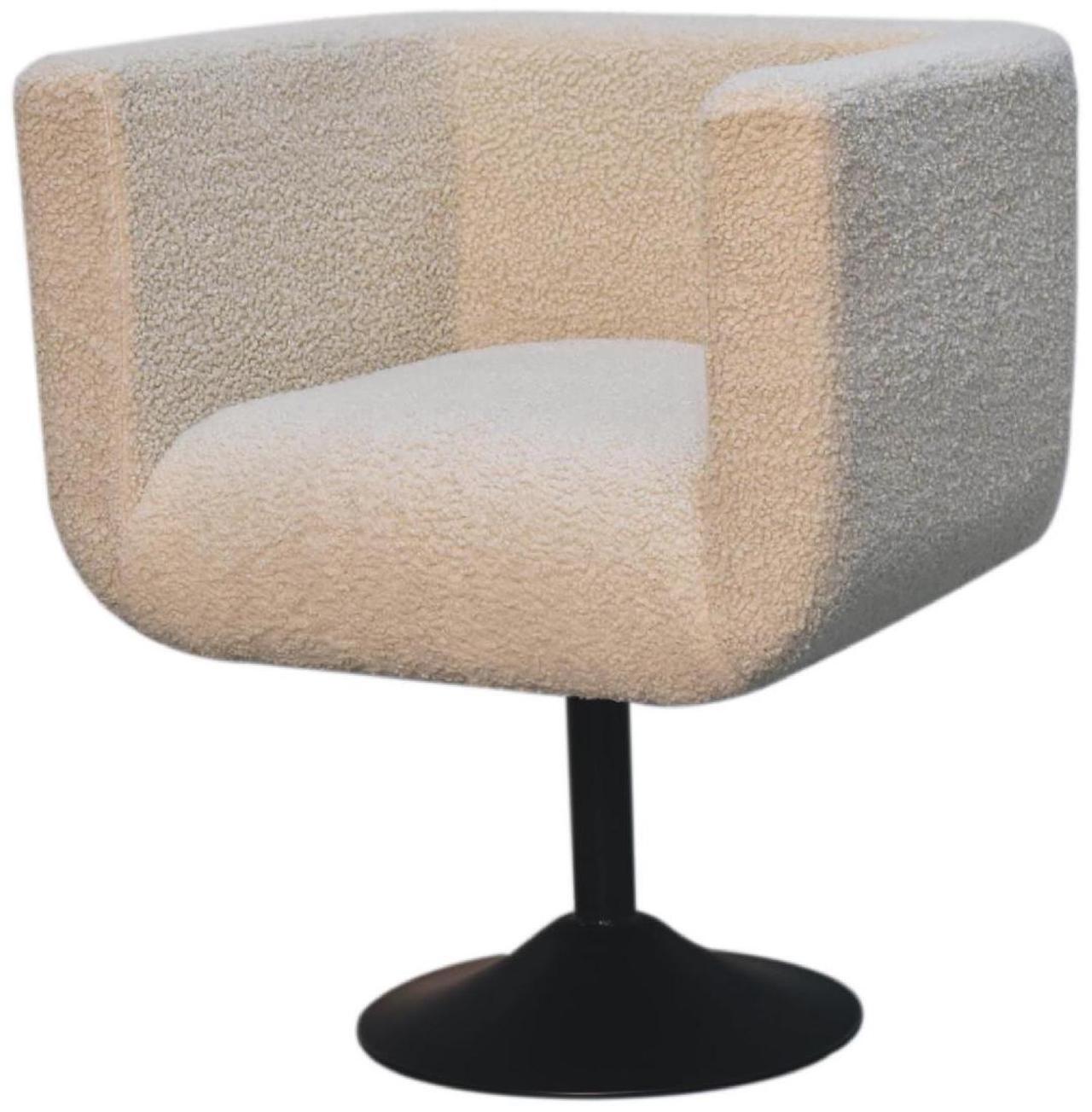 Alt view image 7 of 7 - Artisan Furniture Cream Boucle Swivel Chair