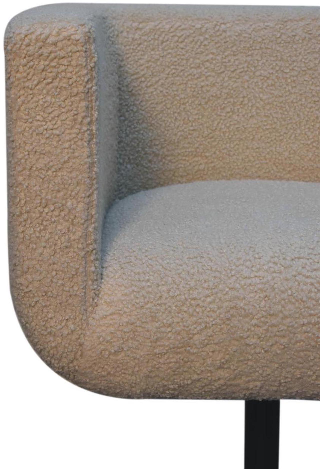Alt view image 5 of 7 - Artisan Furniture Cream Boucle Swivel Chair