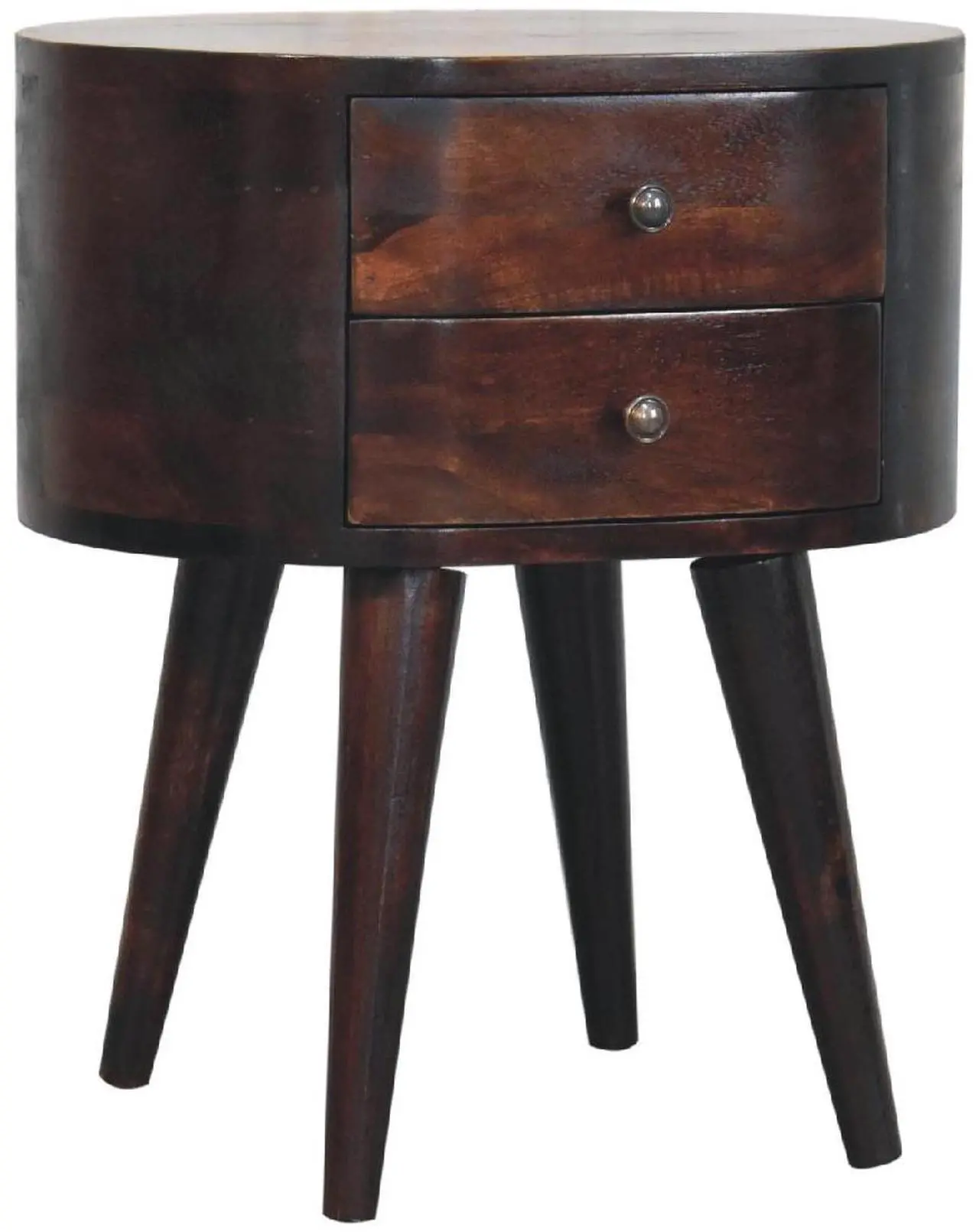 Alt view image 6 of 7 - Artisan Furniture Light Walnut Rounded nightstand Table