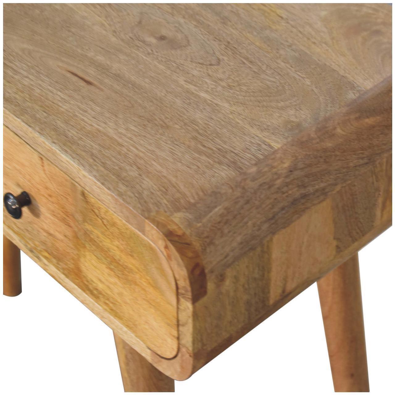 Alt view image 5 of 7 - Artisan Furniture Solid Wood Oak-ish Curved Hallway Table
