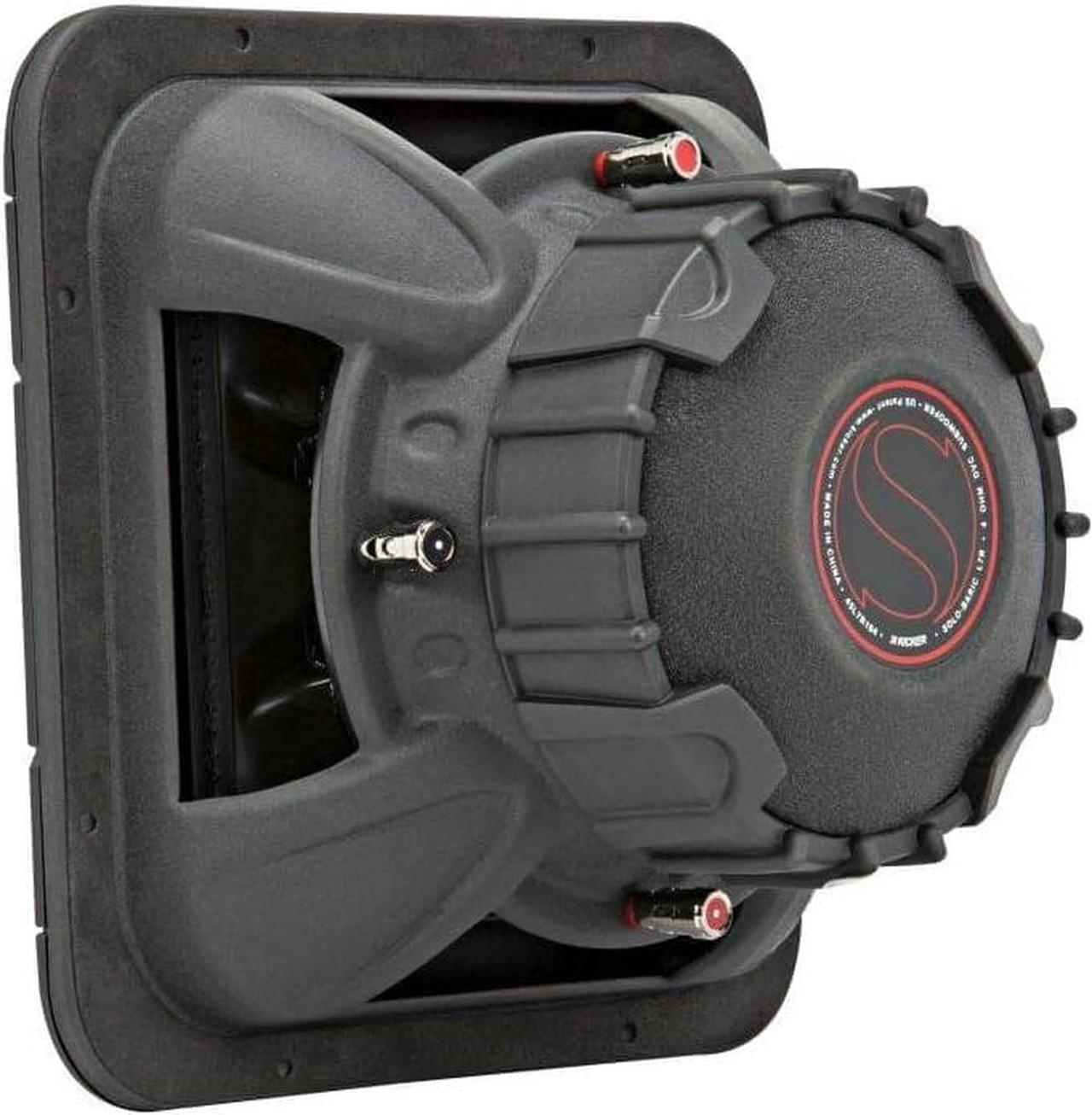 Alt view image 3 of 7 - Kicker 45L7R104 10" Car Audio Subwoofer, Solo-Baric DVC 4 Ohm 1000 W Square Sub