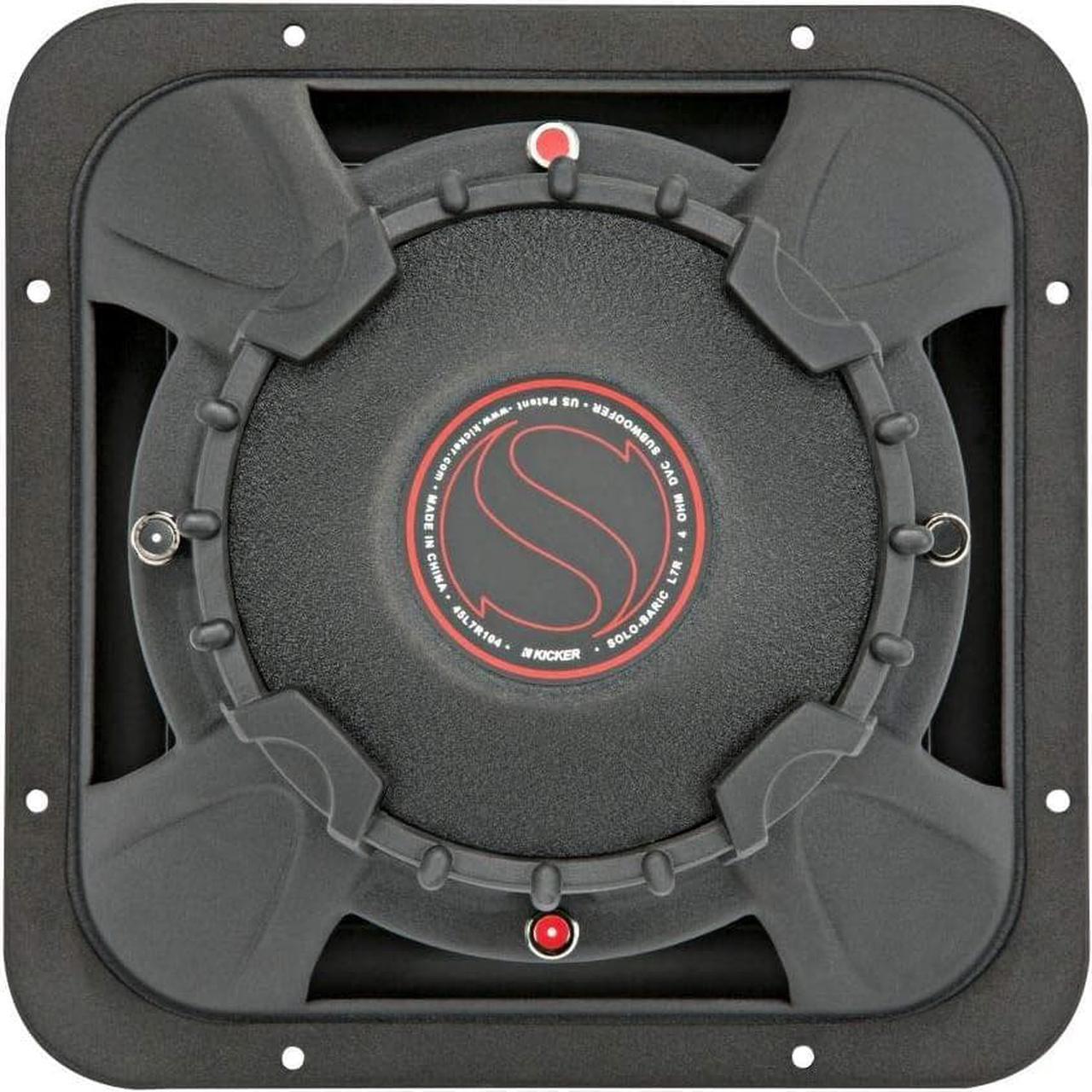 Alt view image 5 of 7 - Kicker 45L7R104 10" Car Audio Subwoofer, Solo-Baric DVC 4 Ohm 1000 W Square Sub
