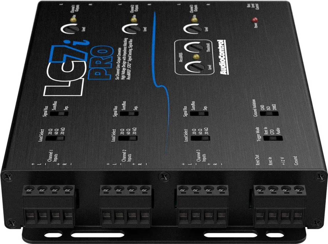 Alt view image 4 of 7 - AudioControl LC7i PRO 6-Channel AccuBASS Line Out Converter w/ ACR-1 Dash Remote
