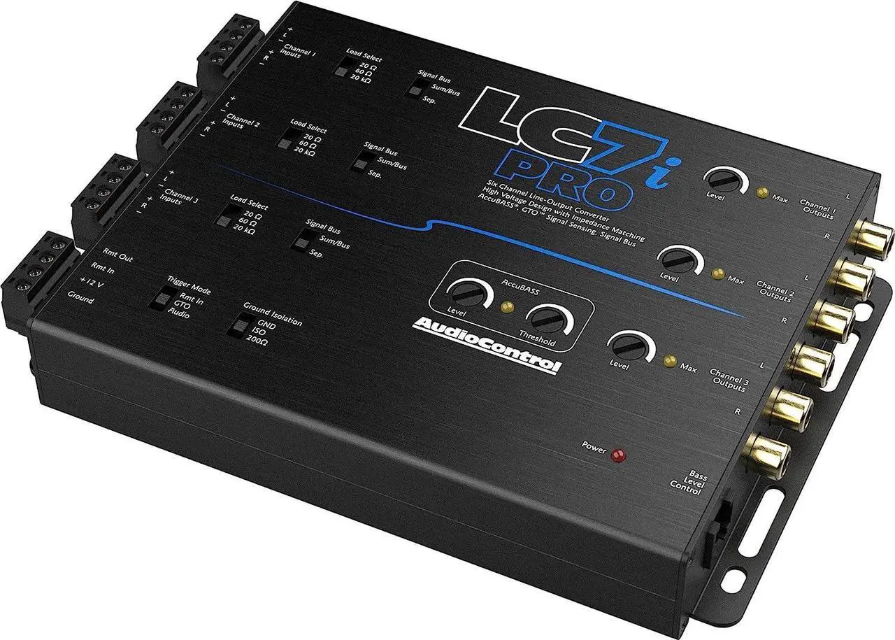 Alt view image 6 of 7 - AudioControl LC7i PRO 6-Channel AccuBASS Line Out Converter w/ ACR-1 Dash Remote