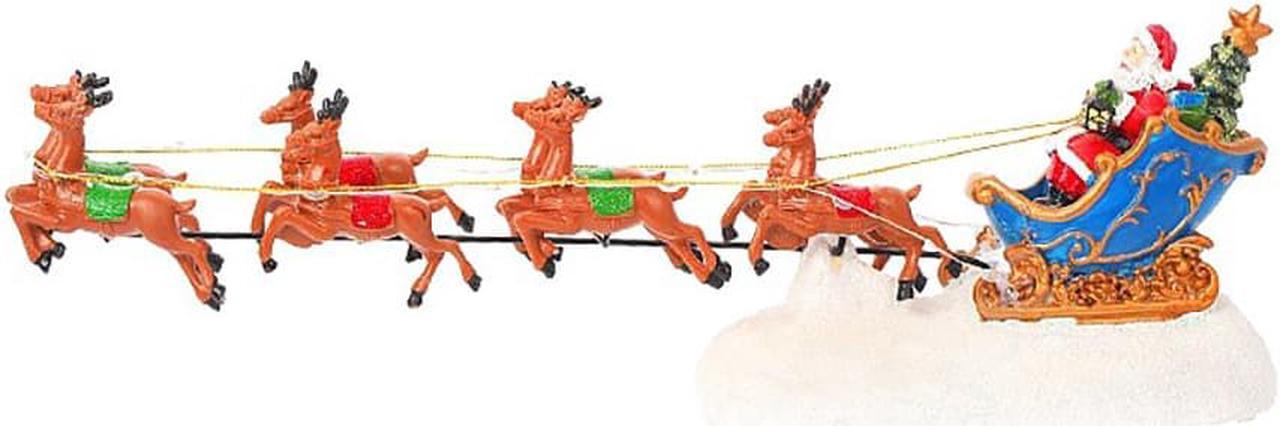 Christmas LED Light String Santa Sleight with 8 Reindeers Home Decor