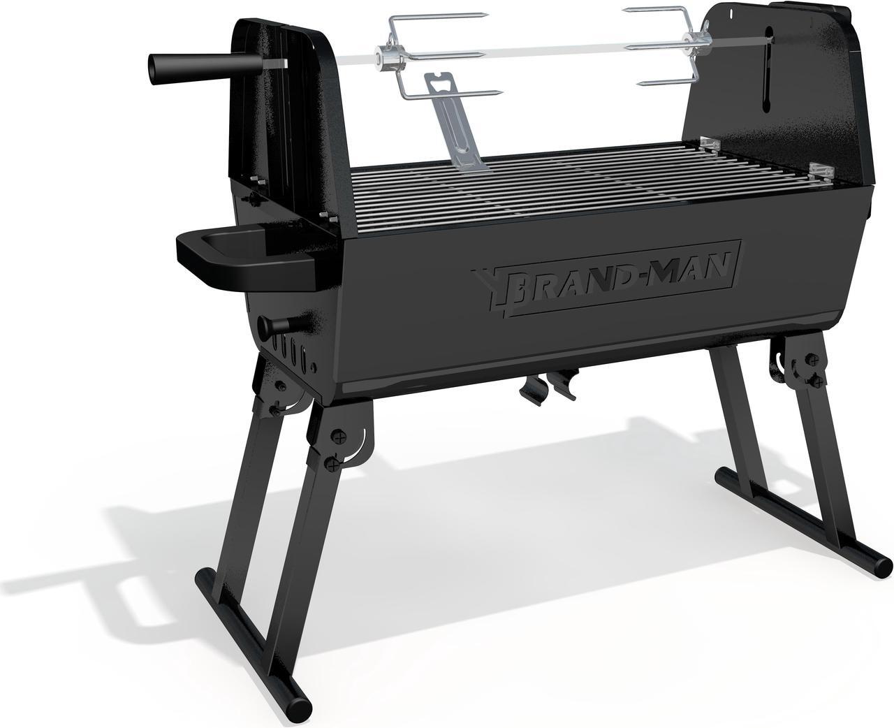 Main image of Brand-Man COLT Portable Charcoal Rotisserie BBQ Grill, Black  Outdoor & Garden Grills by Brand-Man Grills