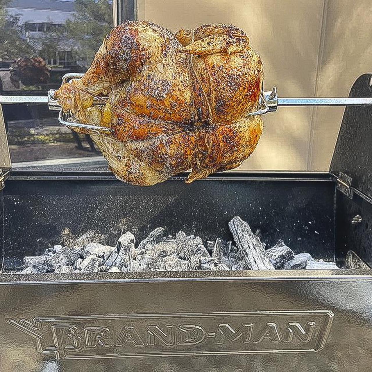 Alt view image 6 of 7 - Brand-Man COLT Portable Charcoal Rotisserie BBQ Grill, Black  Outdoor & Garden Grills by Brand-Man Grills