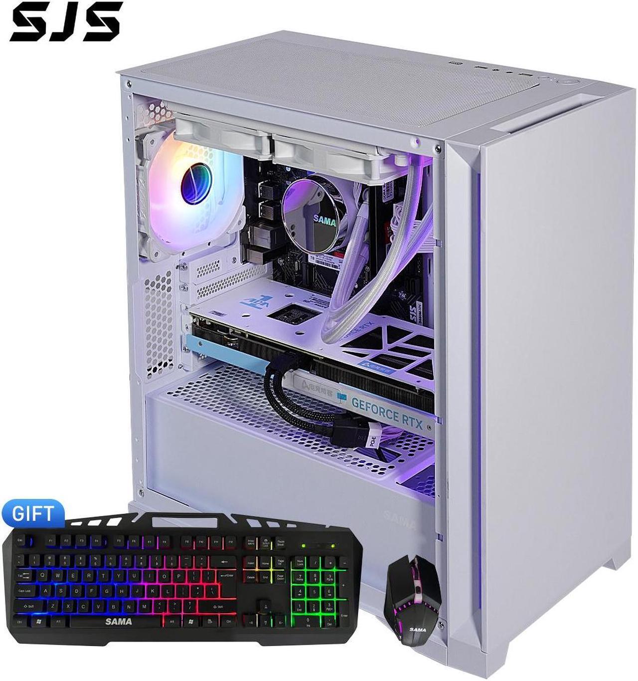 Main image of SEJISHI (i712700F| RTX 4070Ti SPUER)Gaming PC Intel i7 12700F 2.1GHz to 4.9GHz,,NVIDIA GeForce RTX 4070Ti SPUER,16GB(8G*2) DDR4 RMA, 3200MHz,NVME M.2 1TB,   Win11Ready, Gaming Desktop Computer Bundles