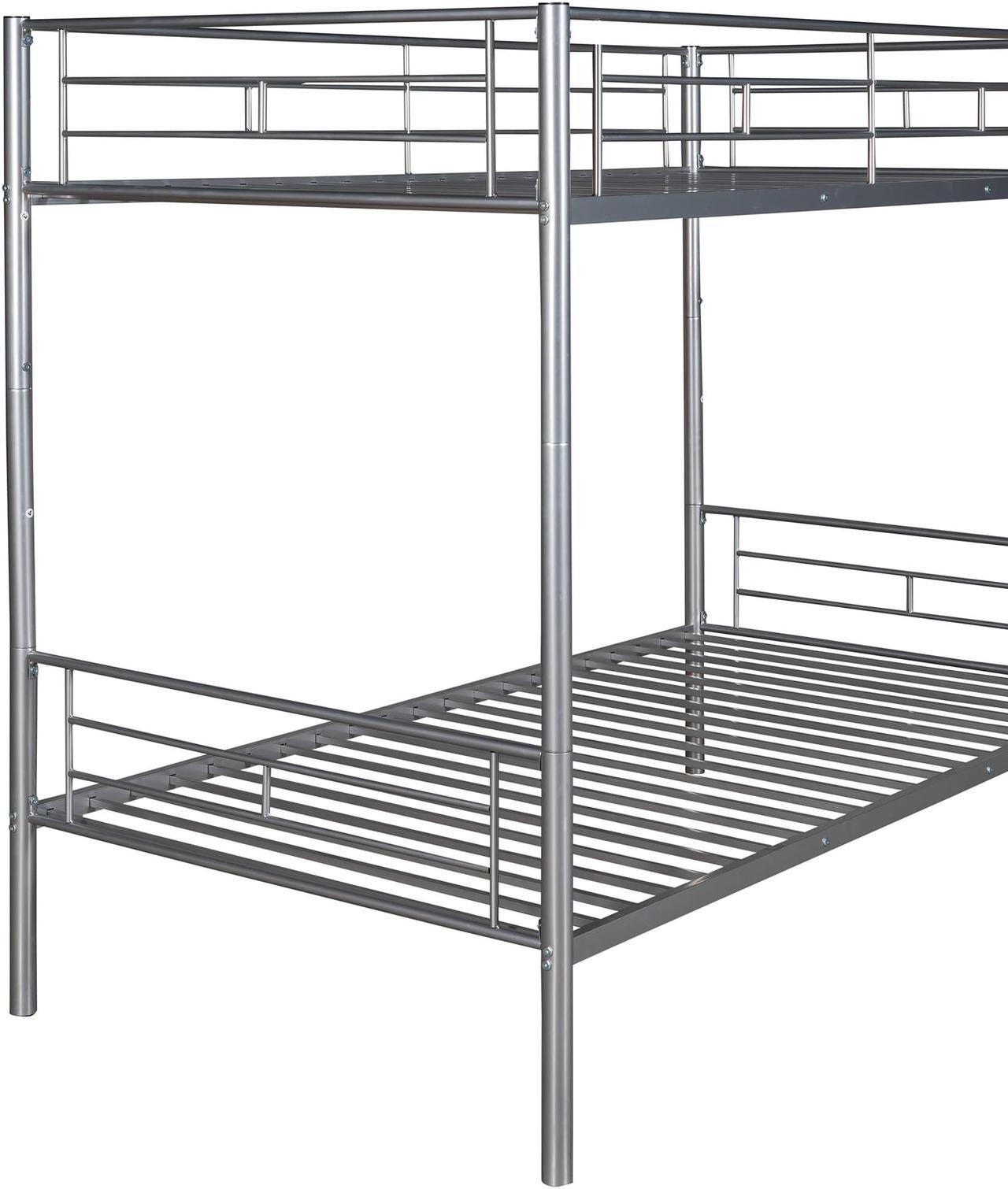 Alt view image 5 of 7 - Anysun Metal Bunk Bed Twin over Twin, Twin Bed Frame for Kids Adults, Bunk Bed Convertible into 2 Beds, Gray