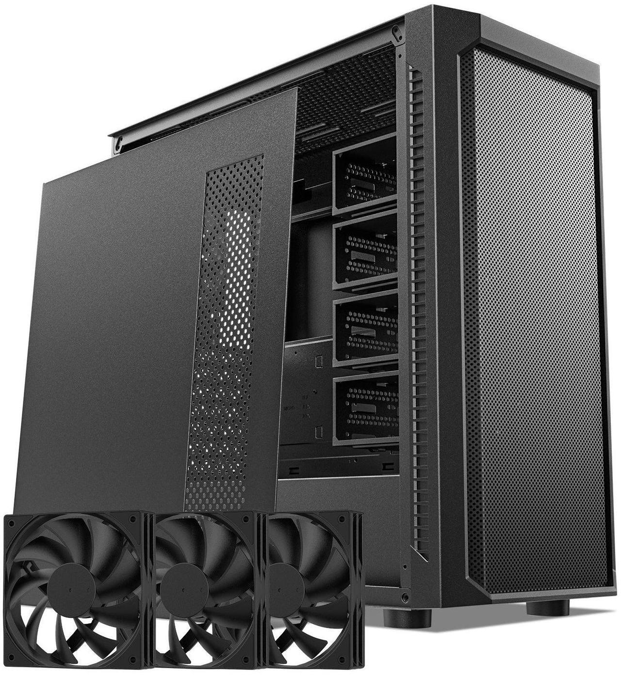 Main image of DARKROCK Classico Max Storage Master E-ATX Computer Case with 7x120mm Black Fan, 10 x3.5 HDD+3 x2.5 SDD USB 3.0 Ready, 360mm Radiator Supported, Vertical Slots for GPU Vertically Mount - Black