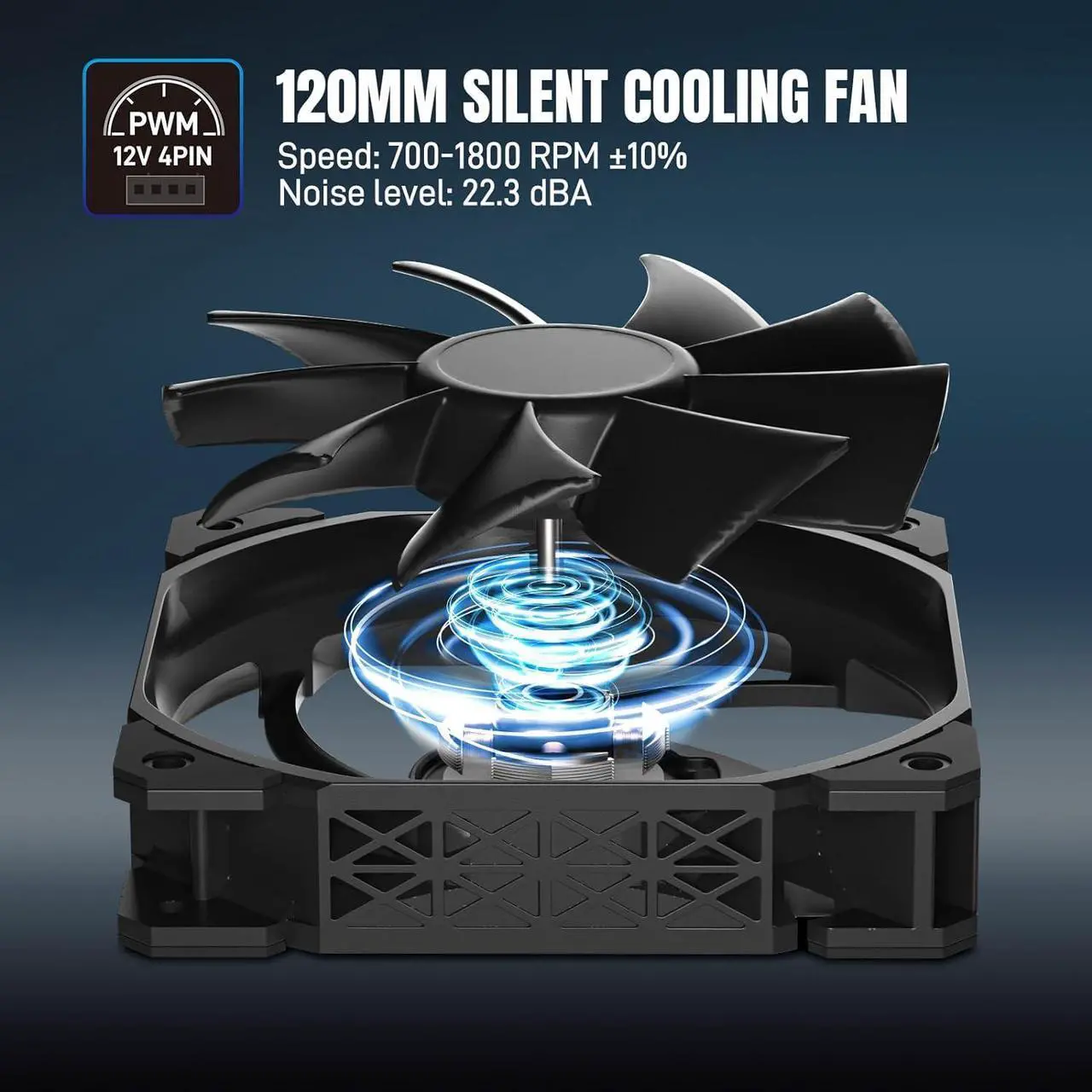 Alt view image 7 of 7 - DARKROCK PX4 CPU Air Cooler High-Performance 180w TDP 4 Copper Heat Pipes CPU Cooler Cover 120MM PWM Fan Low Noise - Intel LGA 1700/1200/115X, AMD AM5/AMD4 All Black