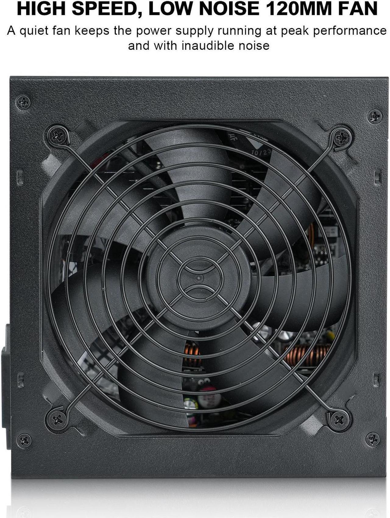 Alt view image 6 of 8 - SEGOTEP 650W 80 Plus Gold Power Supply Non-Modular with 6+2 Pin Connectors PFC Protection and RoHS Compliance 120mm Silent Fan Gaming PSU Black (5 Years Warranty)