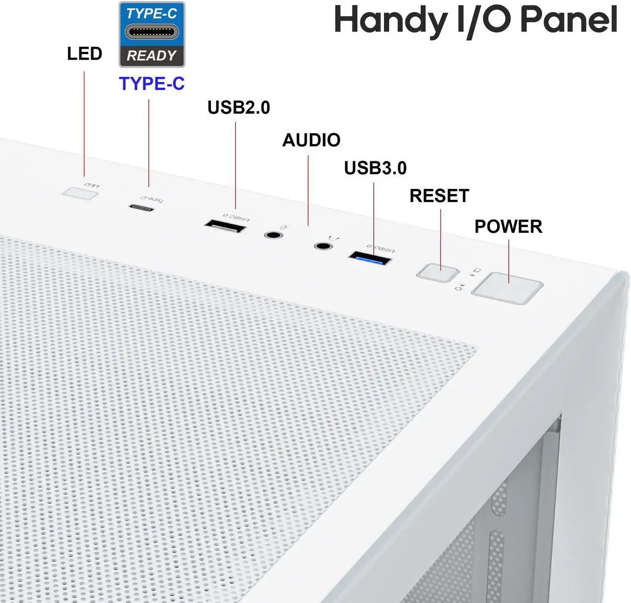 Alt view image 5 of 7 - Vetroo AL900 ATX PC Case with 270° Full View Tempered Glass, Supports 360mm Radiator, 4 PWM FDB ARGB Fans with Controller - White