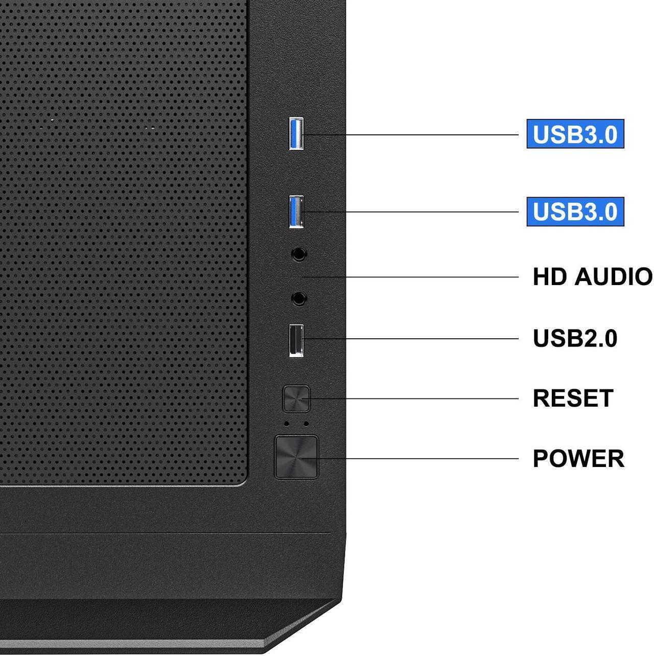Alt view image 6 of 7 - DARKROCK Classico Max Storage Master Case E-ATX Computer Case with 4x120mm Black Fan, 10 x3.5" HDD+3 x2.5" SDD USB 3.0 Ready 360mm Radiator Supported Vertical Slots for GPU Vertically Mount - Black
