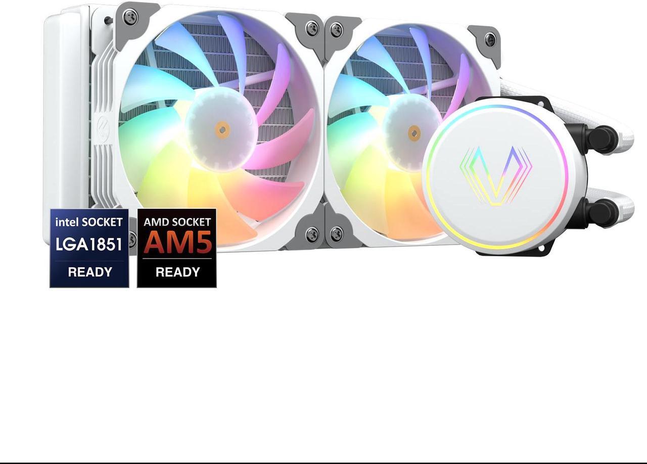 Main image of Vetroo V240 Liquid CPU Cooler 240mm Addressable RGB Pump PWM & FDB Fans AIO Water Cooler with Controller Hub for Intel LGA 1700/1200/115X AMD AM5/AM4 for Gaming Console - White