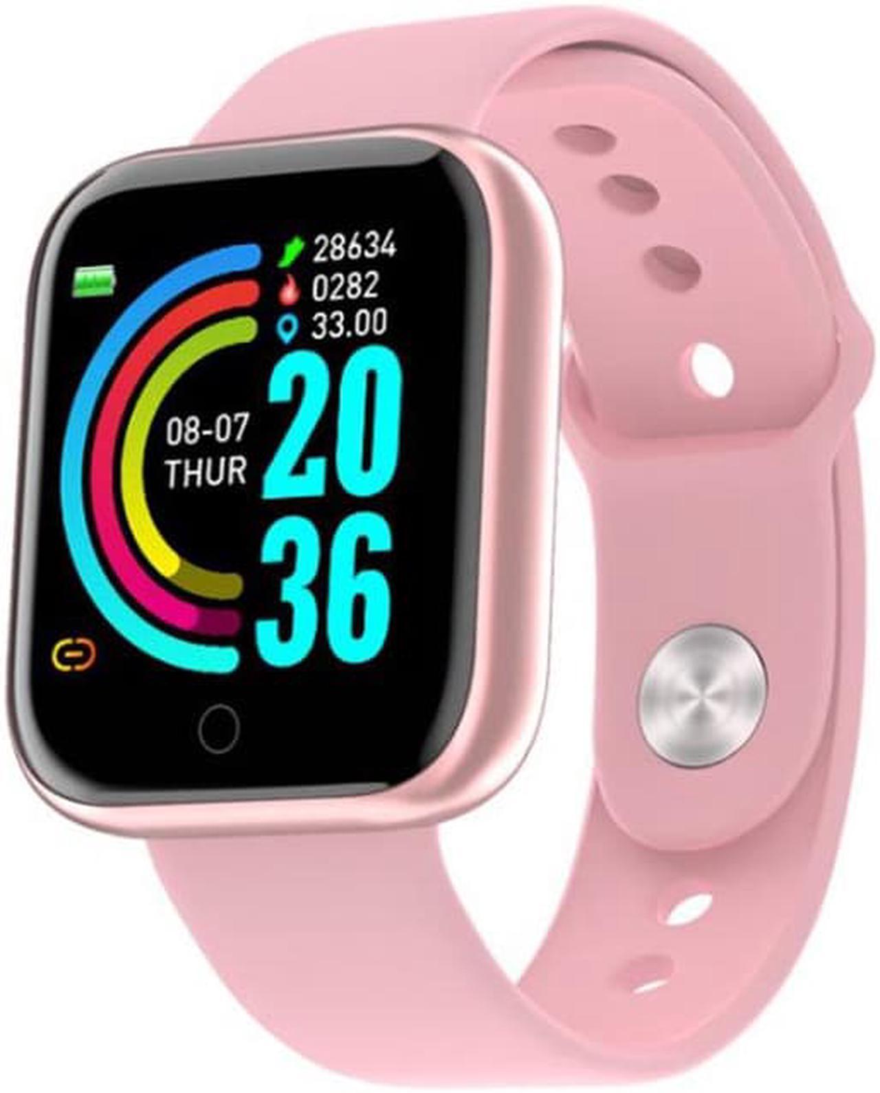 D20 Smart bracelet step count sports health monitoring watch Pink