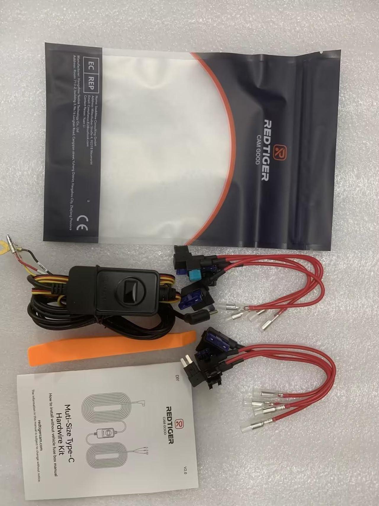 Alt view image 6 of 6 - REDTIGER Dash Cam Acc Multi-Size Hardwire Kit with Voltage Indicator for Dash Camera, USB C Power Port, 24H Parking Monitoring with Low Voltage Protection