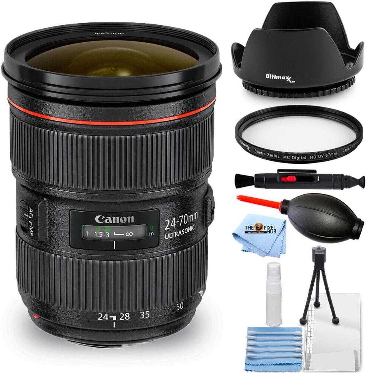Main image of Canon EF 24-70mm f/2.8L II USM Zoom Lens (Black) 5175B002 - 7PC Accessory Bundle
