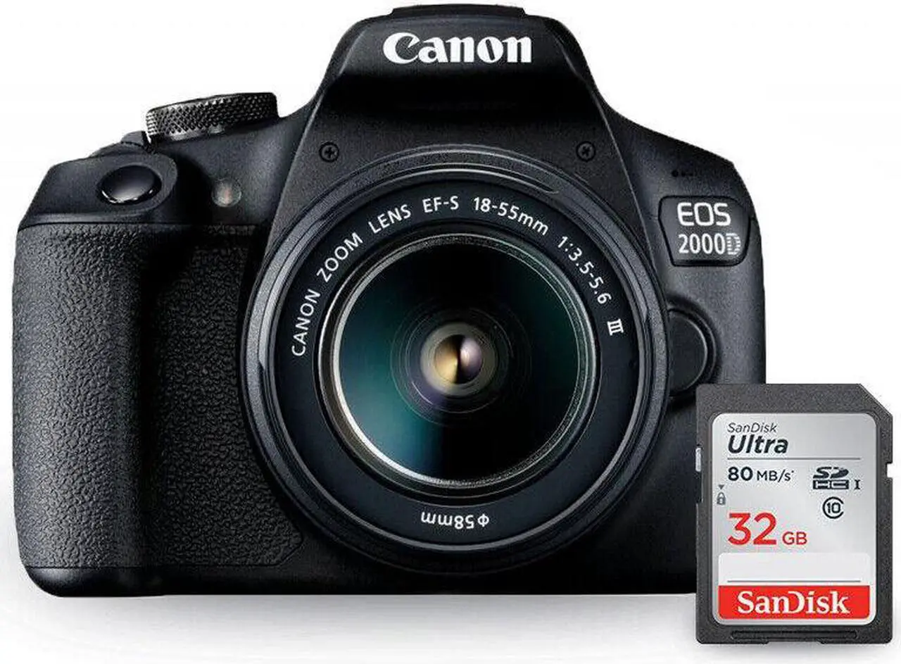 Main image of Canon EOS 2000D / Rebel T7 with EF-S 18-55mm III Lens + Sandisk Ultra 32GB SD