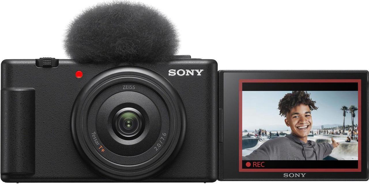 Alt view image 4 of 4 - Sony ZV-1F Vlogging Camera (Black) ZV1F/B - 7PC Accessory Bundle