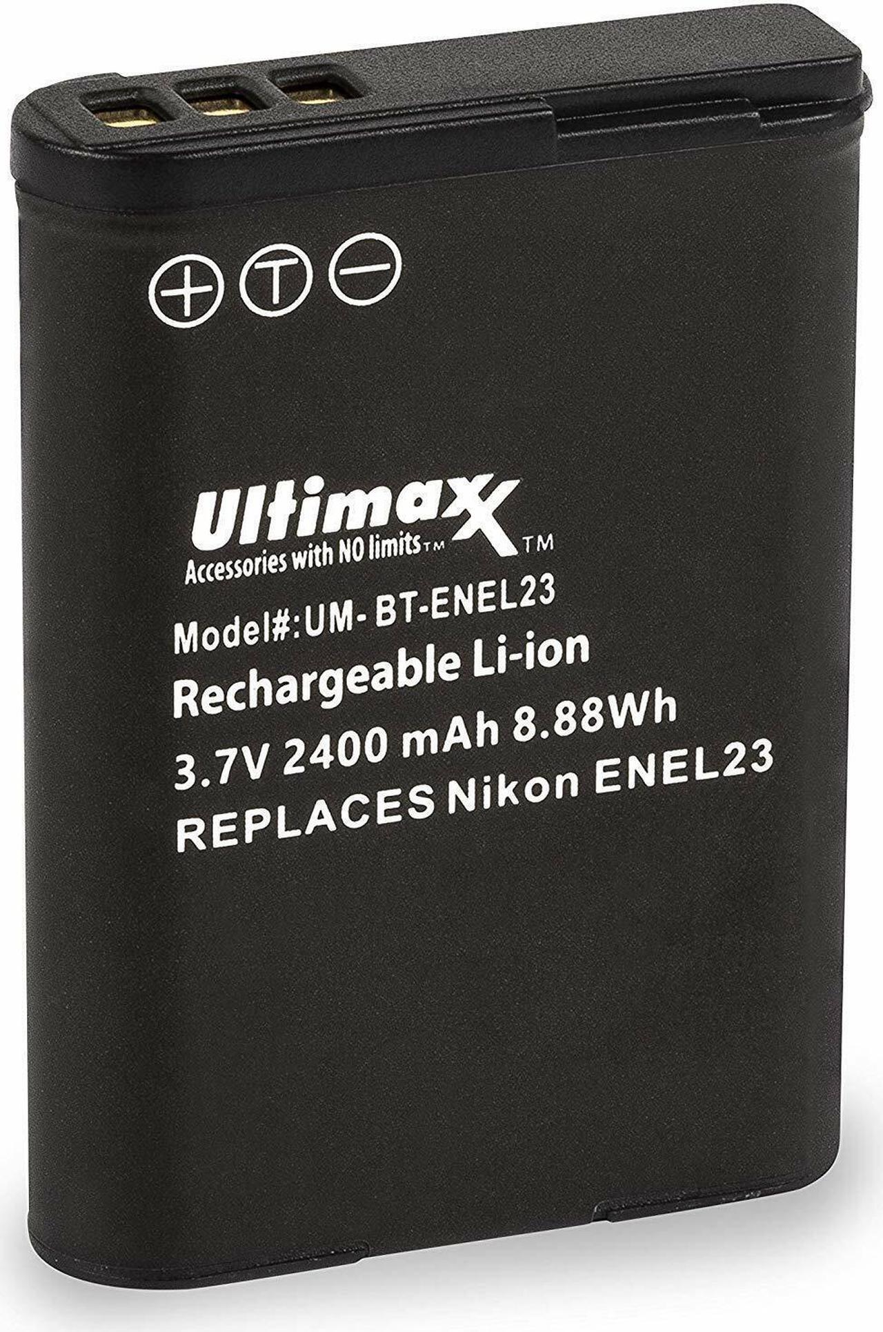 Alt view image 2 of 2 - ULTIMAXX Replacement Battery and Travel Charger for Nikon EN-EL23