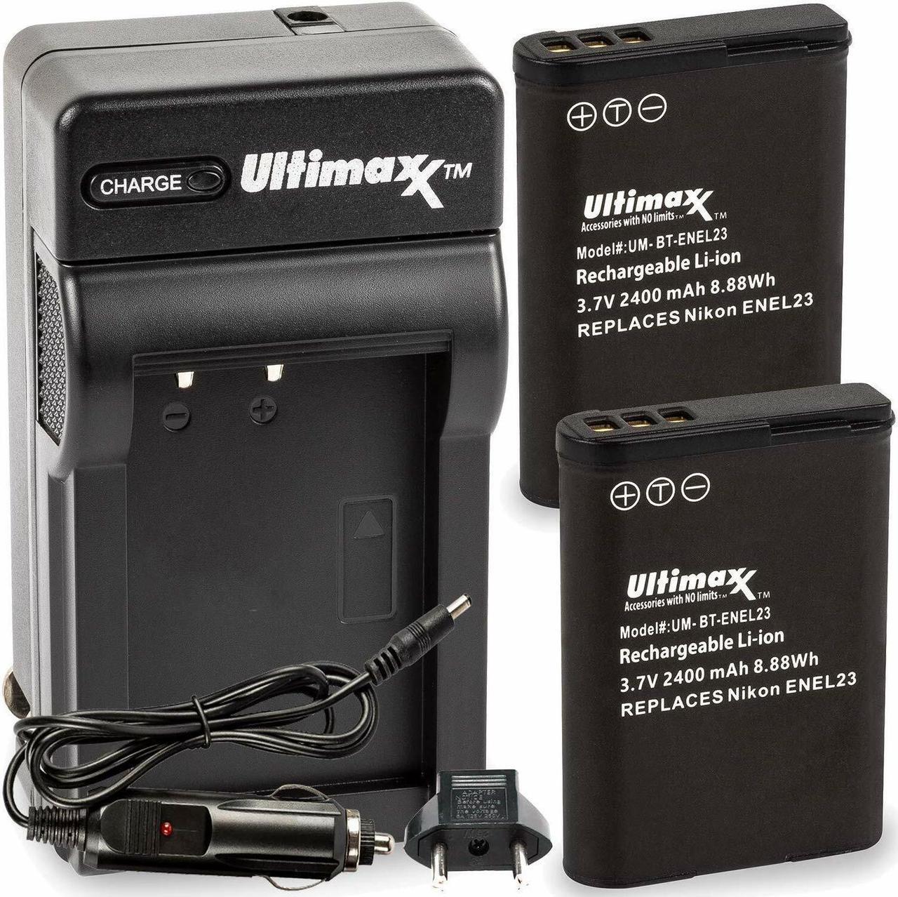 Main image of ULTIMAXX Replacement Battery and Travel Charger for Nikon EN-EL23