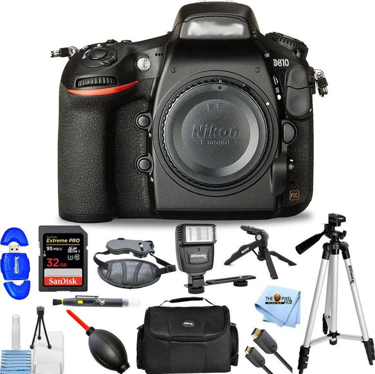 Main image of Nikon D810 DSLR Camera (Body Only) 1542 - 12PC Accessory Bundle