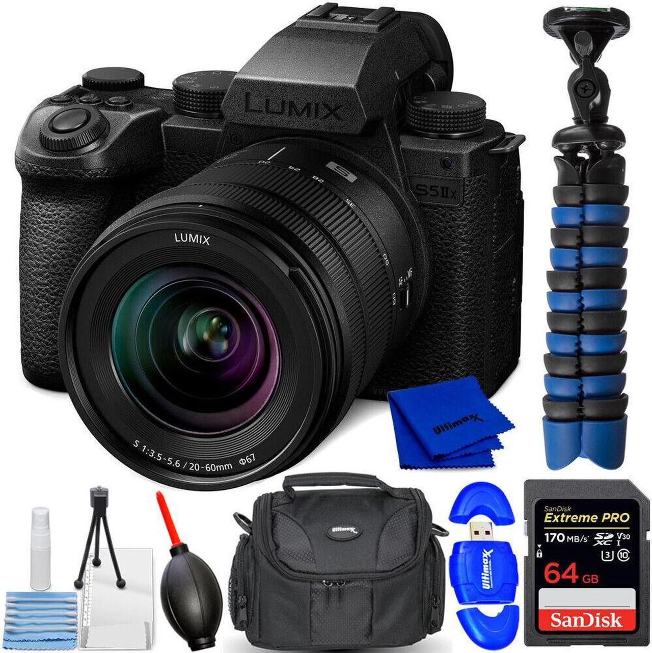 Main image of Panasonic Lumix S5 IIX Mirrorless Camera and S 20-60mm f/3.5-5.6 Lens - 7PC Kit