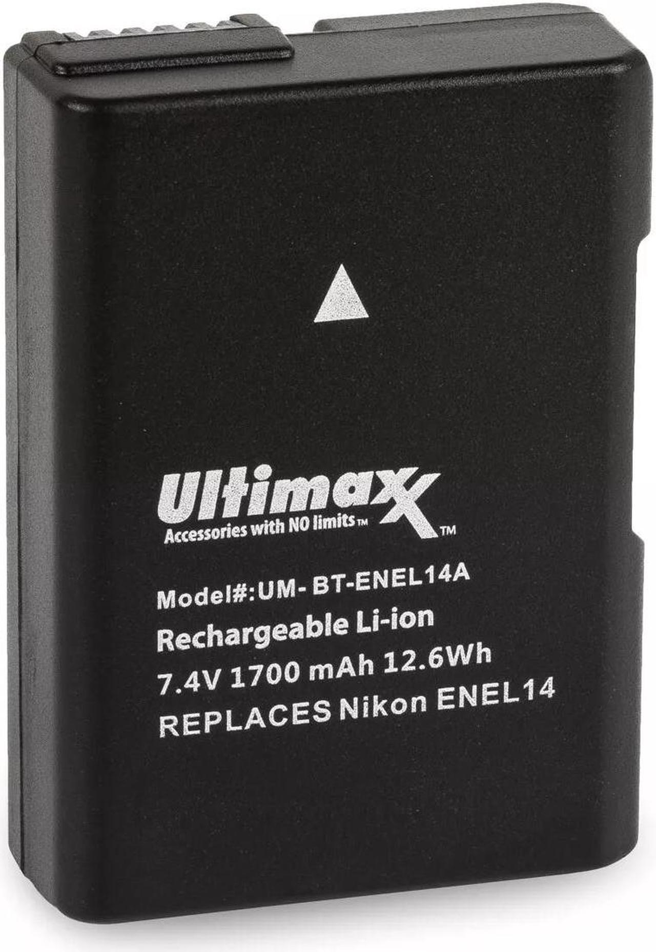 Main image of ULTIMAXX Replacement EN-EL14A Lithium-Ion Battery for Nikon D5600 D5500 D5300