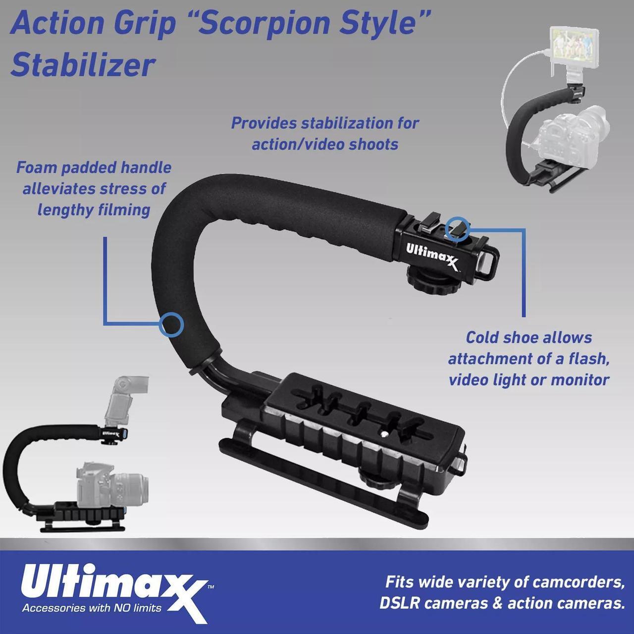 Alt view image 4 of 4 - Ultimaxx 4K Ultra HD 42MP Camcorder Video Vlog Camera with LED Light 15PC Bundle