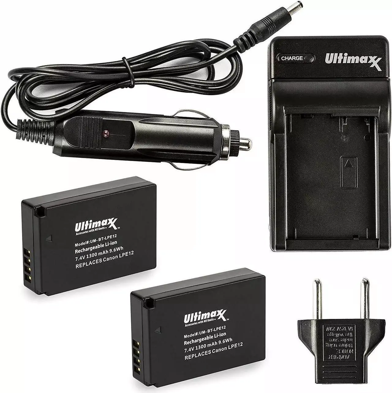 Alt view image 4 of 6 - 2x LP-E12 Batteries & Charger for Canon SX70, EOS SL1, M200, M10, M50, M100