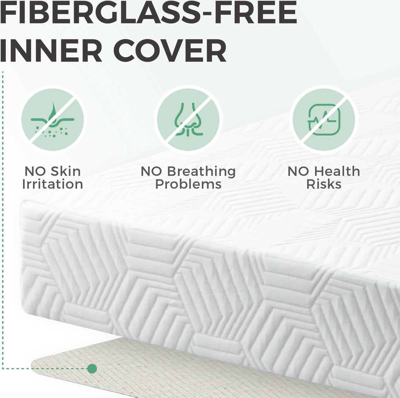 Alt view image 4 of 6 - MLILY Ego Blue 10 inch Memory Foam Mattress in a Box, Cooling Gel Infused, Medium