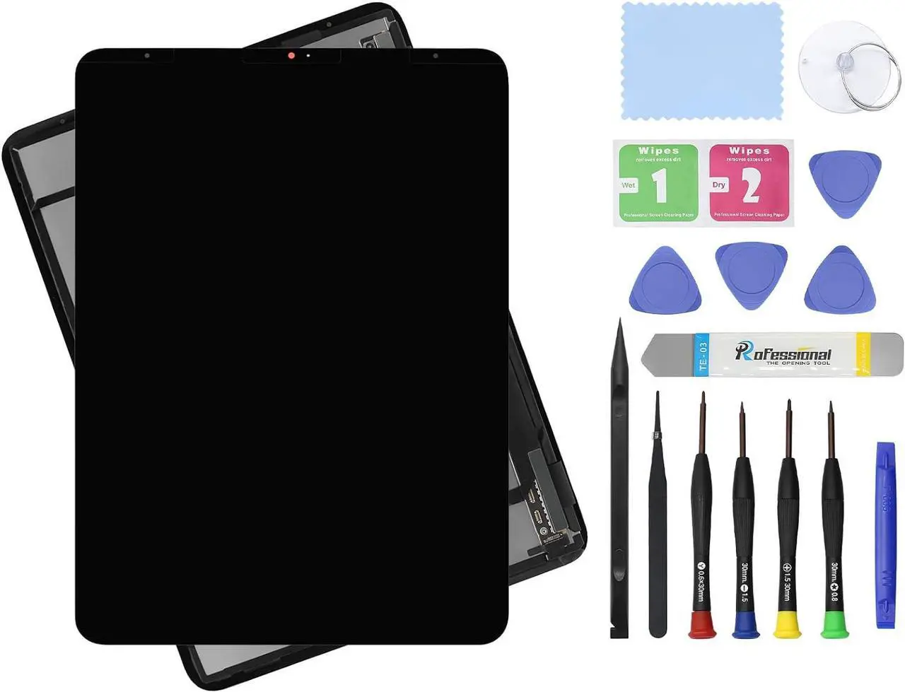 Main image of 11" LCD Screen Replacement for iPad Pro 11 1st Gen A1980 A2013 A1934 A1979 (2018) Display LCD Assembly and Glass Touch Digitizer Premium Repair Kit - Black
