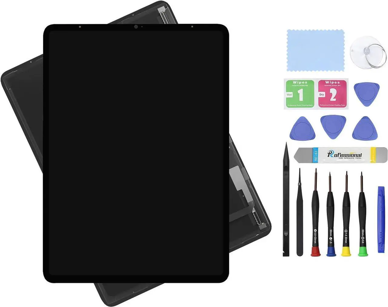 Main image of NUOLAISUN LCD Screen Replacement for iPad Pro 12.9" 5th 6th Gen Generation 2021 2022 A2379 A2461 A2436 A2764 A2437 Display LCD Assembly Glass Touch Digitizer Premium Repair Kit (Black)
